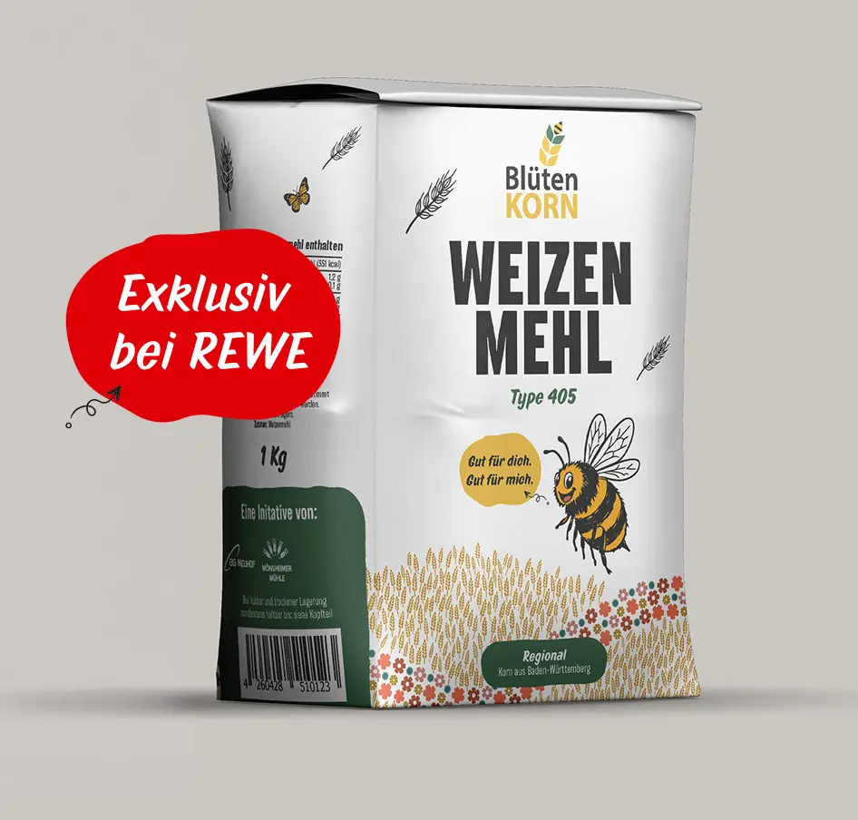 Blütenkorn Weizenmehl